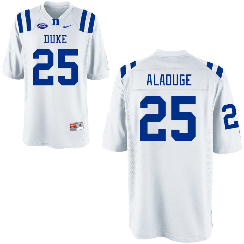 Men #25 Desmond Aladuge Duke Blue Devils College Football Jerseys Stitched-White
